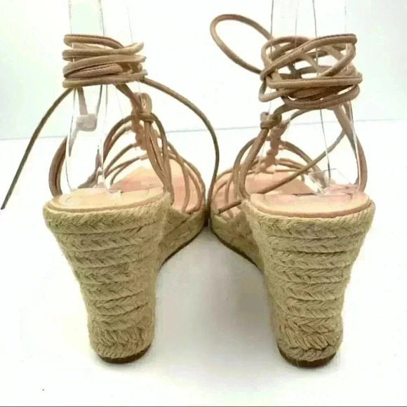 Ralph Lauren Purple Collection sandals 8.5 pink Italian leather Espadrilles - Picture 3 of 11